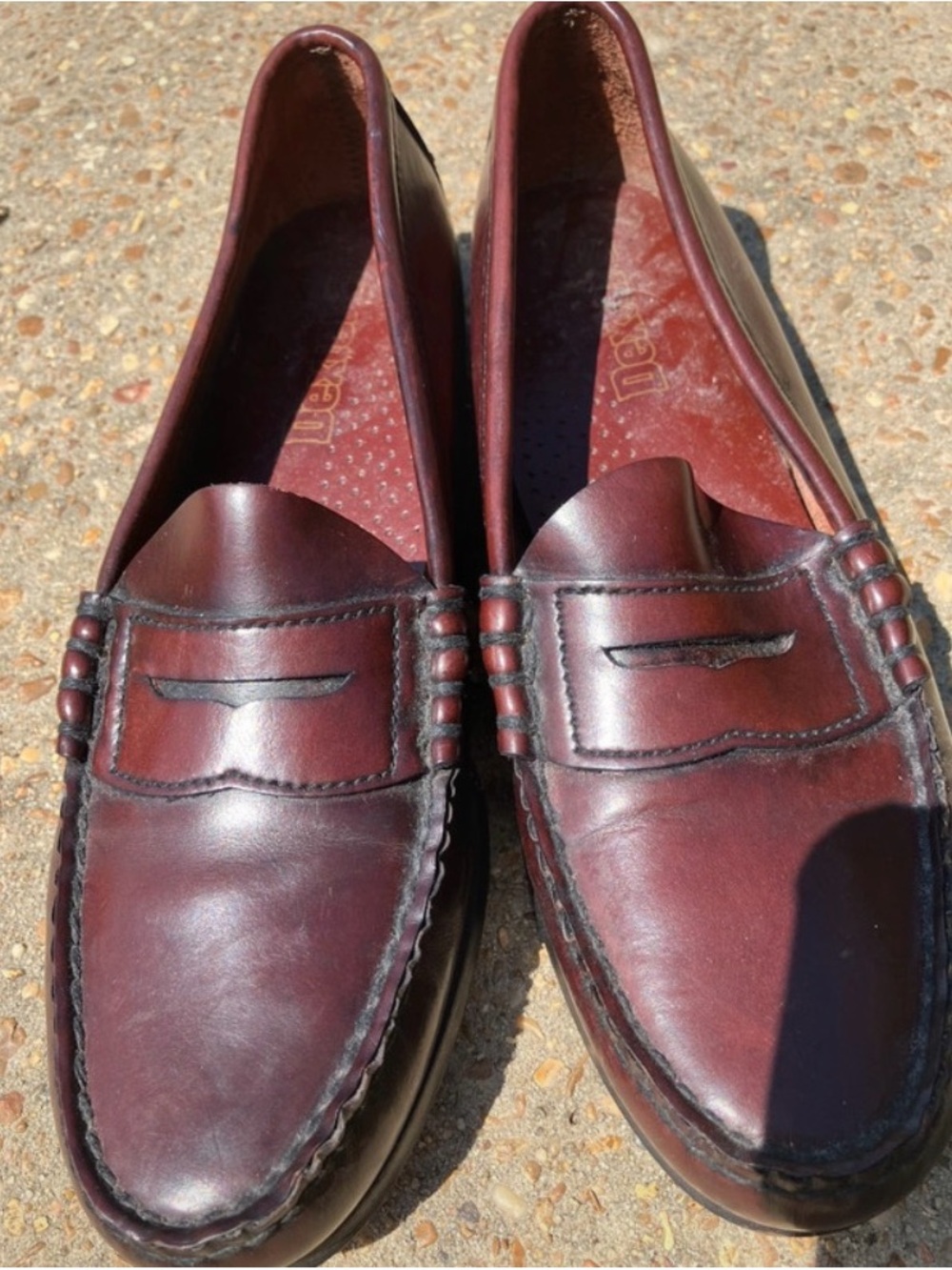 Dexter Men's Burgundy Leather Penny Loafers
